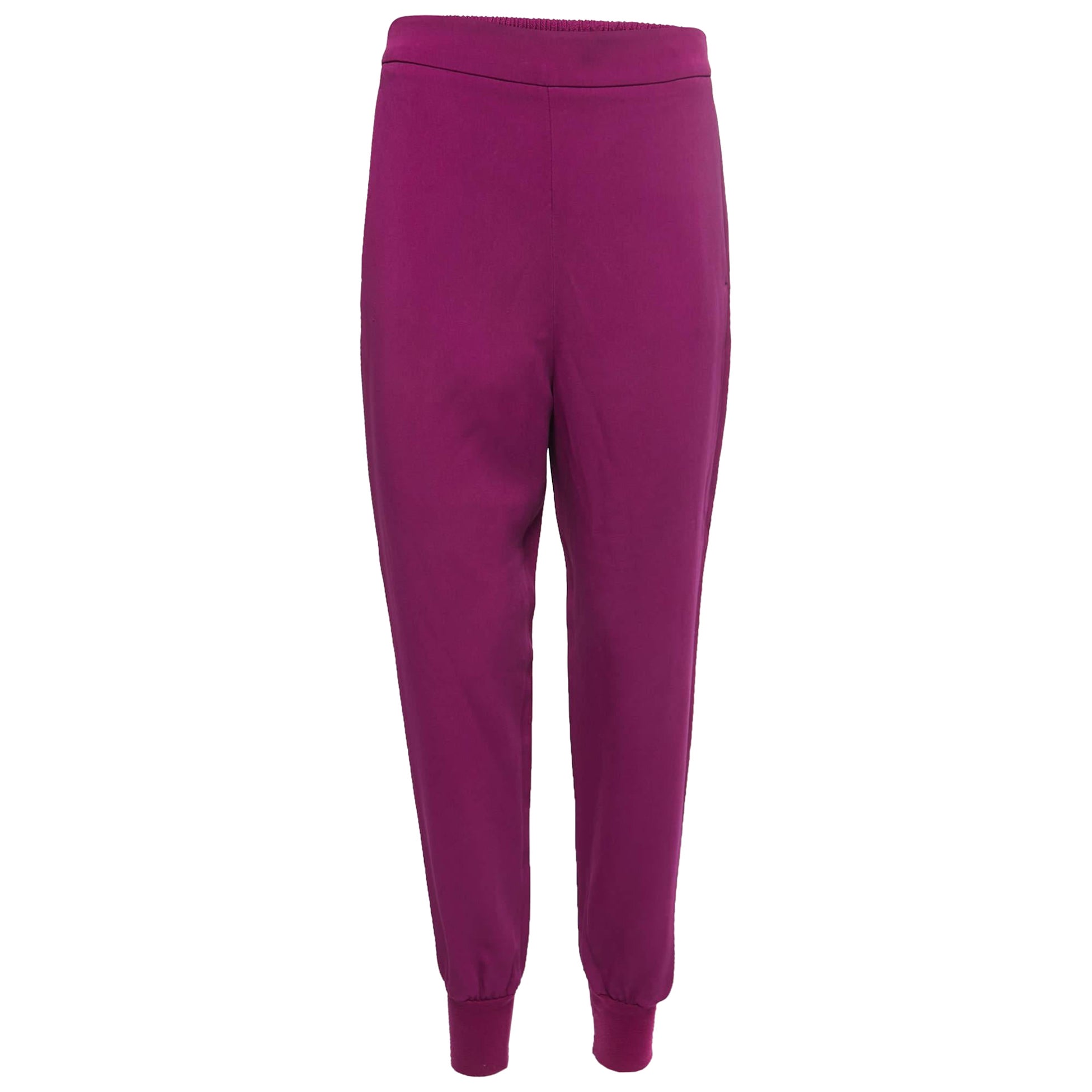 Stella McCartney Purple Crepe Jogger Pants S