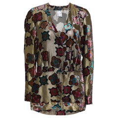 Etro Top Devore doré à boutons à l'avant, M