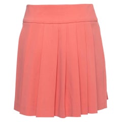 Moschino Pink Crepe Pleated Mini Skirt S