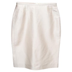 Armani Collezioni Beige Jacquard Pencil Skirt S