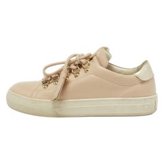Tod's Rosa Leder Low Top Turnschuhe Größe 35