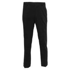 Giorgio Armani Pantalón recto de crepé negro L