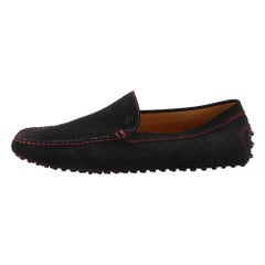 Tod's For Ferrari Mocasines Slip On de Ante Negro Talla 40
