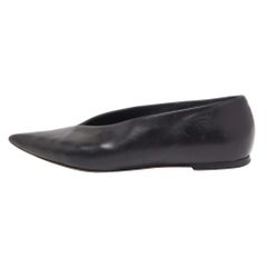 Celine Ballerine con scollo a V in pelle nera misura 35,5