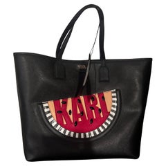 2010s Karl Lagerfeld Sac en peau noire