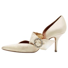 Malone Souliers Pumps in raso bianco Maite Taglia 39,5