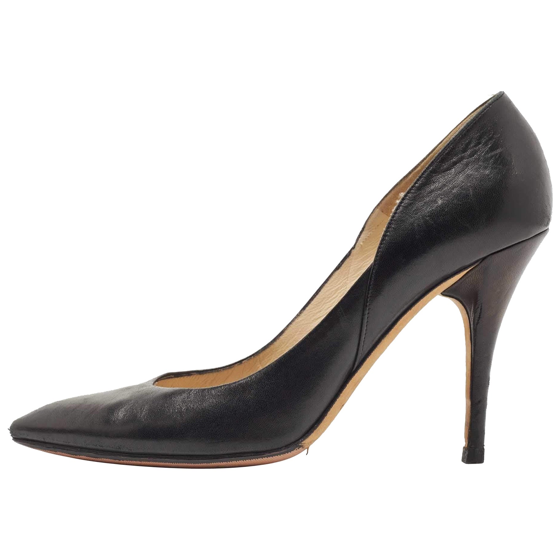 Jimmy Choo Black Leather Pointed Toe Pumps Size 40
