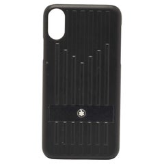Montblanc Black Sartorial Hard Shell Leather Phone Case IPhone X