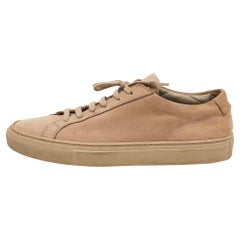 Common Projects Beige Suede Achilles Lace Up Sneakers Taglia 37