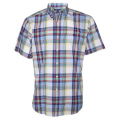 Ralph Lauren Camisa de algodón multicolor a cuadros de media manga M