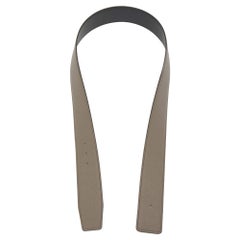 Hermes Gris Etain/Noir Epsom Y Chamonix Correa Cinturón Reversible 85 CM