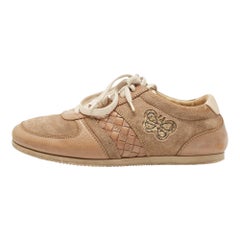 Bottega Veneta - Sneakers a farfalla in pelle e camoscio bicolore - taglia 37