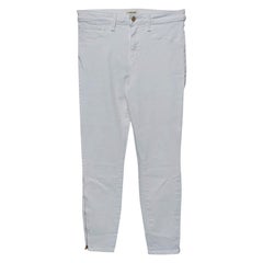 L'agence White Denim Zip Detail Skinny Andrea Jeans M