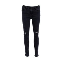 Vaqueros negros Orchid Black Denim Distressed Skinny Jude M