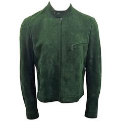 Tom Ford Men’s 100% Lambskin / Suede Beautiful Green Jacket.