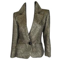 exclusive yves saint laurent gold metallic jacket 4