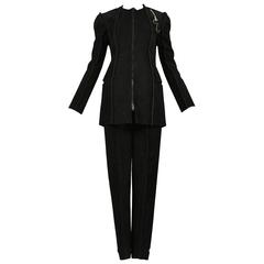 Maison Martin Margiela Flat Pattern Black Suede Ensemble 1998 9