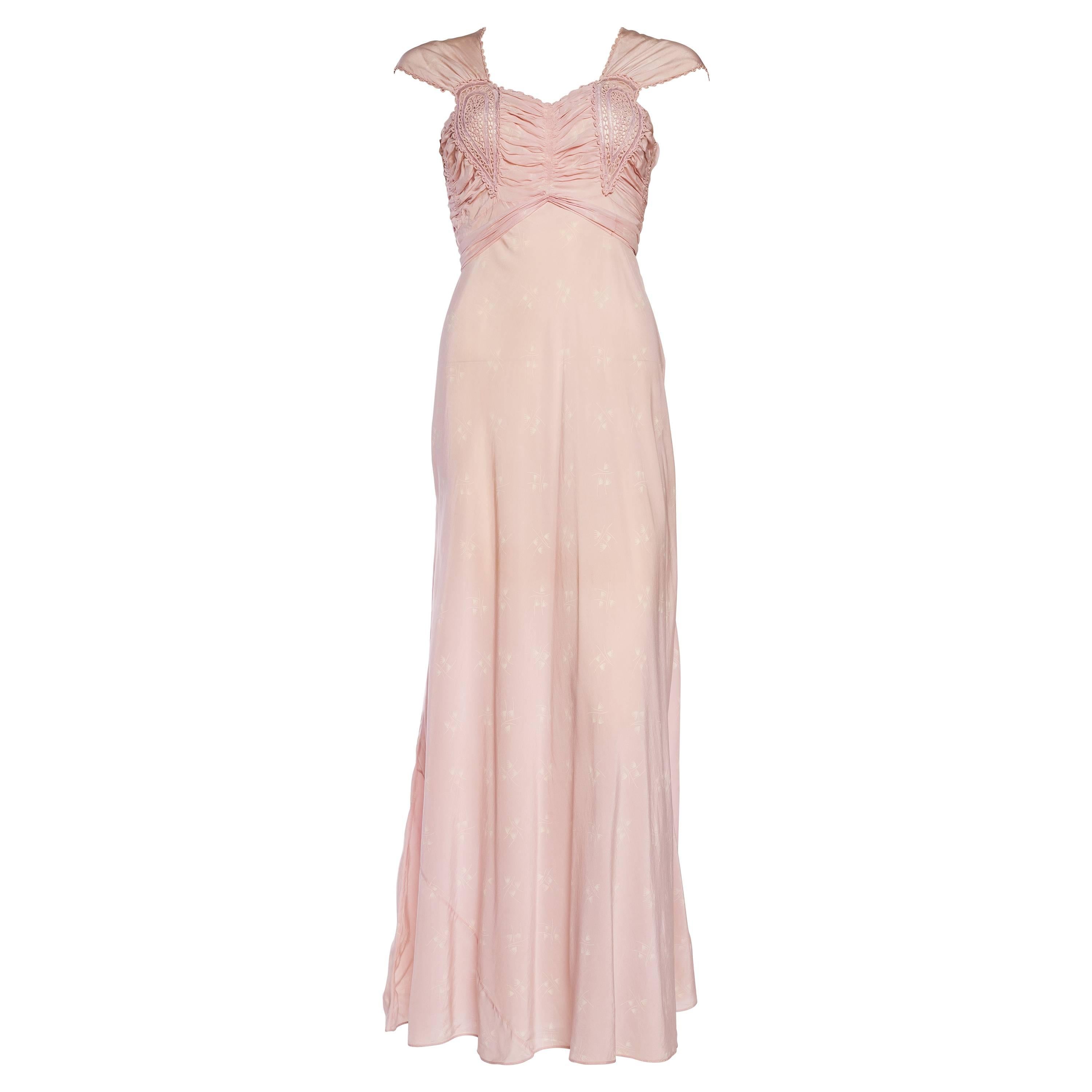1930 bias lingerie silk slip gown