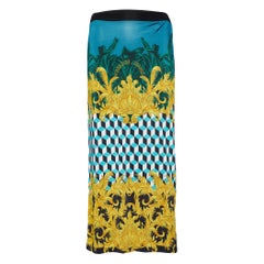 Versace Jeans Gonna a tubino in jersey stampato multicolore S