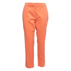 Weekend Max Mara Pantalones pitillo de algodón naranja L