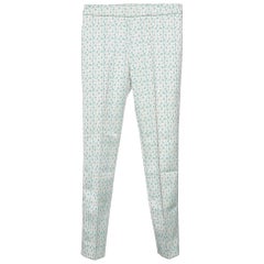 Pantalones de pernera estrecha Max Mara Studio Verde Jacquard Floral S