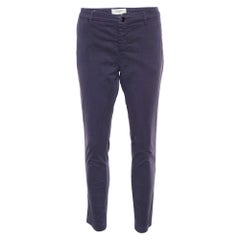 Fin de semana Max Mara Pantalones chinos Audrey de algodón azul marino M