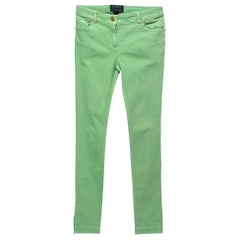 Class by Roberto Lime Green Denim Skinny Jeans S Waist 26"