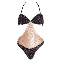 Burlesque showgirl bead sequin festival leotard 5