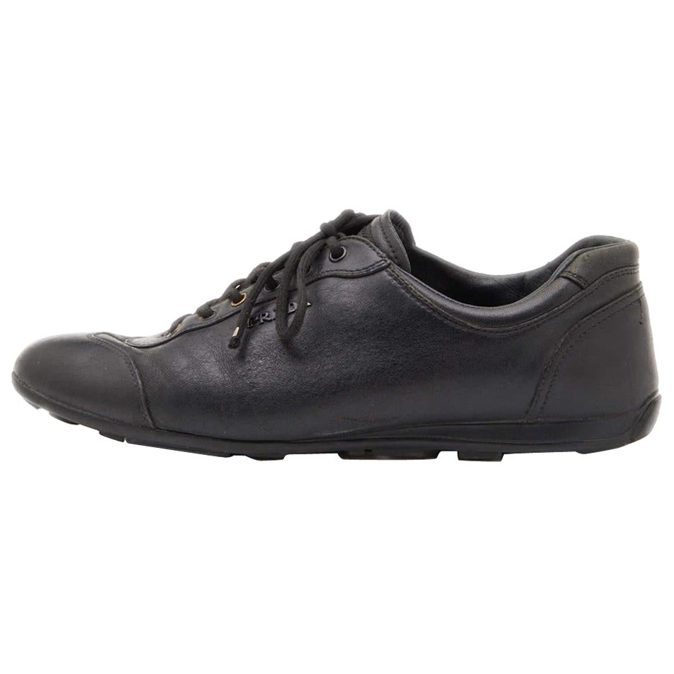 Prada Sport - Scarpe da ginnastica basse in pelle nera misura 41