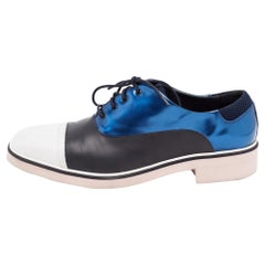 Nicholas Kirkwood Tricolor Leather and Mesh Lace Up Oxfords Size 40