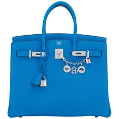 Hermes Blue Zanzibar TOGO "Verso" Malachite 35cm Birkin Palladium Limited