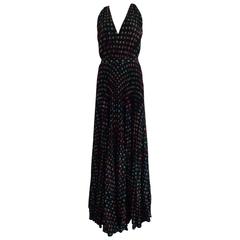 Boutique Moschino Black Long Dress Swarovski Print NWOT