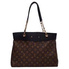 Louis Vuitton Borsa shopper in pelle e tela Monogram Pallas