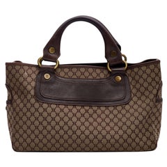 Celine Vintage Macadam Monogram Brown Canvas Handbag