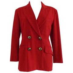 Moschino Cheap & Chic Red Wool Jacket 12