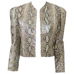 Snakeskin Cropped Jacket 8