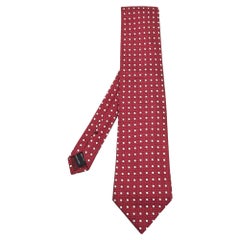 Tom Ford Dark Pink Patterned Silk Tie