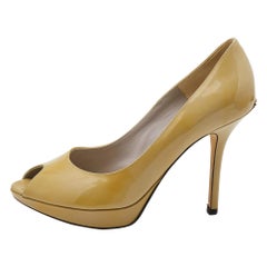 Dior Olive Green Patent Leather Miss Dior Pumps Size 37