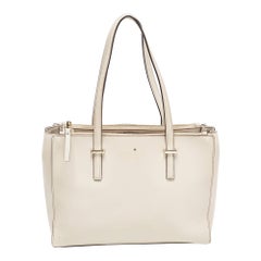 Kate Spade Light Beige Leather Cedar Street Jensen Tote