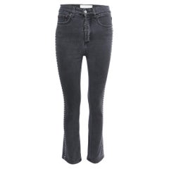 Victoria Victoria Beckham Grey Denim Studded Jeans S Waist 25"