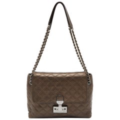 Marc Jacobs Metallic Quilted Leather Flap Shoulder Bag
