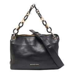 Michael Kors Black Leather Raven shoulder Bag