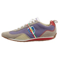 Dolce & Gabbana Multicolor Leather and Suede Low Top Sneakers Size 44.5