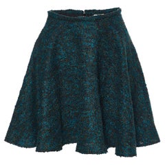 Kenzo Dunkelgrüner Boucle-Minirock M