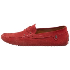 Tod's by Ferrari Mocasines de ante rojo talla 42