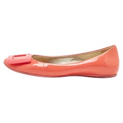 Roger Vivier Ballerine Belle Vivier in pelle verniciata rosa corallo misura 34,5