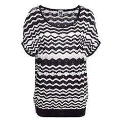 M Missoni Top in maglia a motivi monocromatici S.I.M.