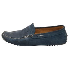 Tod's Mocassins Gommino en daim bleu taille 42