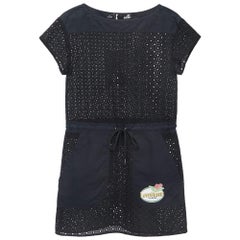 Love Moschino Black Cotton Applique Detailed Mini Dress S
