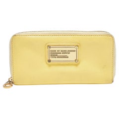 Marc by Marc Jacobs Yellow Leather Classic Q Zip Around Wallet